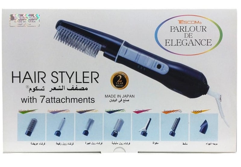 Tescom Japanese Hair Styling Set, 7 Pieces - Image 1